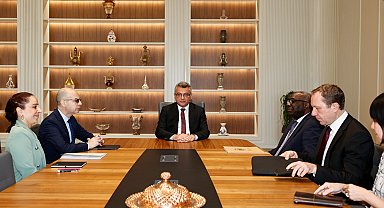 KKTC Cumhurbaşkanı Erhürman, BM Genel Sekreteri'nin Kıbrıs Özel Temsilcisi Diagne'yi kabul etti