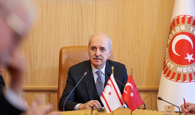 Kurtulmuş, KKTC-Türkiye Parlamentolar Arası Dostluk Grubu Başkanı Canaltay'ı kabul etti