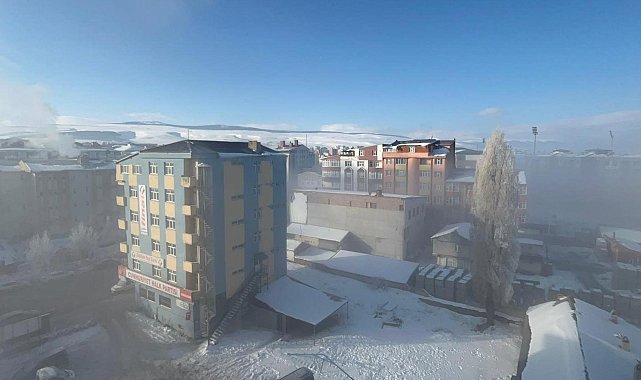 Mart ayında Ardahan buz kesti; Göle eksi 25 derece