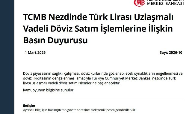 Merkez Bankası'ndan döviz açıklaması