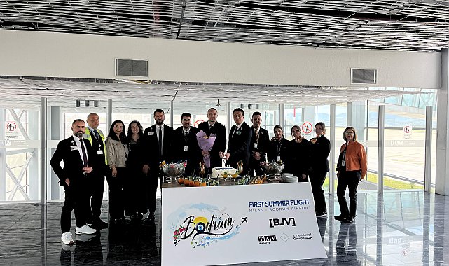 Milas-Bodrum Havalimanı sezonun ilk dış hat uçuşunu karşıladı