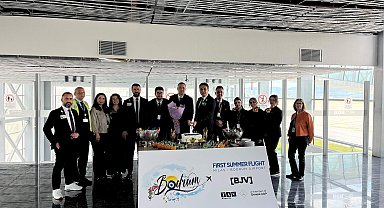 Milas-Bodrum Havalimanı sezonun ilk dış hat uçuşunu karşıladı