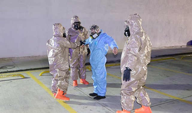 Samsun'a yeni kurulan Şehir Hastanesi'nde KBRN tatbikatı