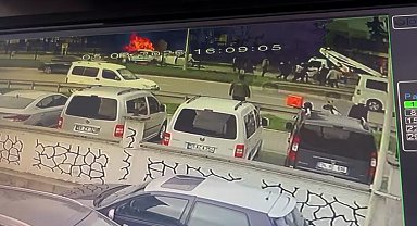 Samsun'da 6 aracın karıştığı kaza sonrası yangın çıktı; 3 yaralı