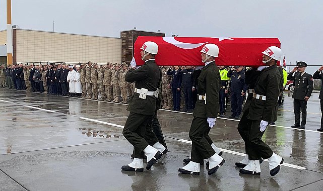 Şehit asker için Iğdır'da uğurlama töreni