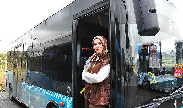Soma'nın ilk kadın otobüs şoförü oldu