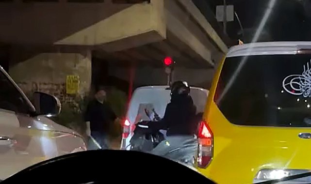 Sopayla aracından inen taksici tutuklandı; 201 bin lira ceza kesildi