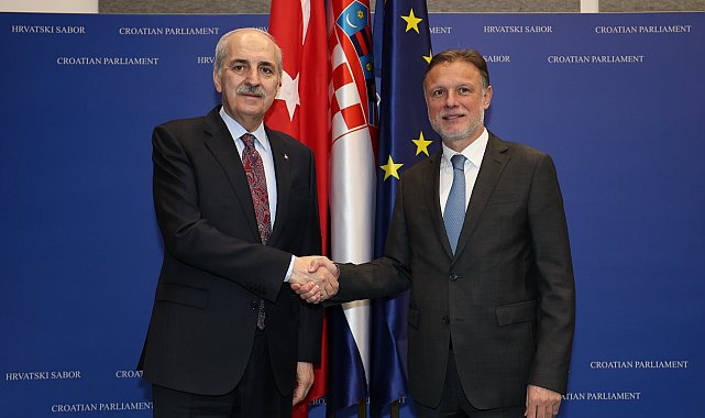 TBMM Başkanı Kurtulmuş, Hırvatistan Meclis Başkanı Jandrokovic ile bir araya geldi