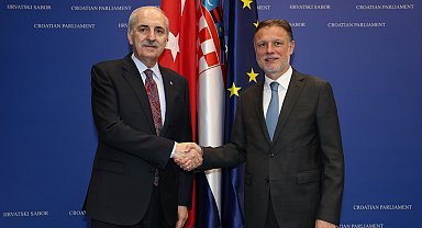 TBMM Başkanı Kurtulmuş, Hırvatistan Meclis Başkanı Jandrokovic ile bir araya geldi