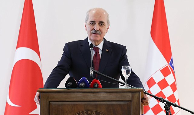 TBMM Başkanı Kurtulmuş, Zagreb Camii ve İslam Merkezi'nde 'Ayasofya' temalı sergi açılışında konuştu