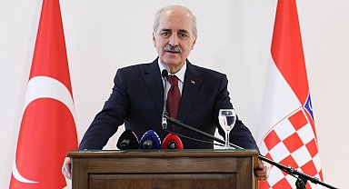 TBMM Başkanı Kurtulmuş, Zagreb Camii ve İslam Merkezi'nde 'Ayasofya' temalı sergi açılışında konuştu