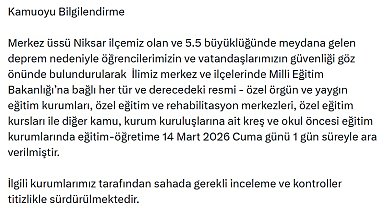 Tokat'ta 5.5 büyüklüğünde deprem