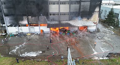 Trabzon'da fındık fabrikasında yangın