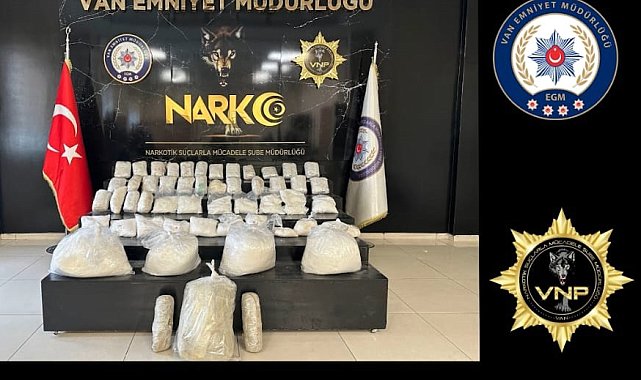 Van'da kamyonette 90 kilo 600 gram uyuşturucu ele geçirildi