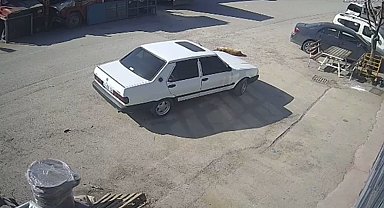 Yerde yatan köpek, otomobilin altında kaldı