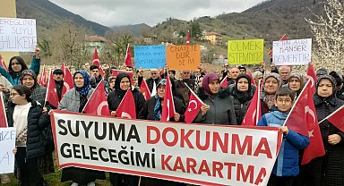 Zonguldak'ta köylüler beton santrali yapımına tepki gösterdi