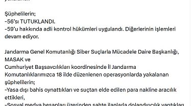 18 ilde 'nitelikli dolandırıcılık ve yasa dışı bahis' operasyonu: 56 tutuklama