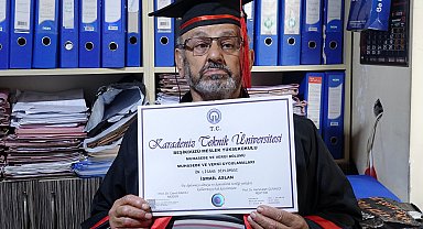 77 yaşındaki arzuhalcinin üniversite azmi