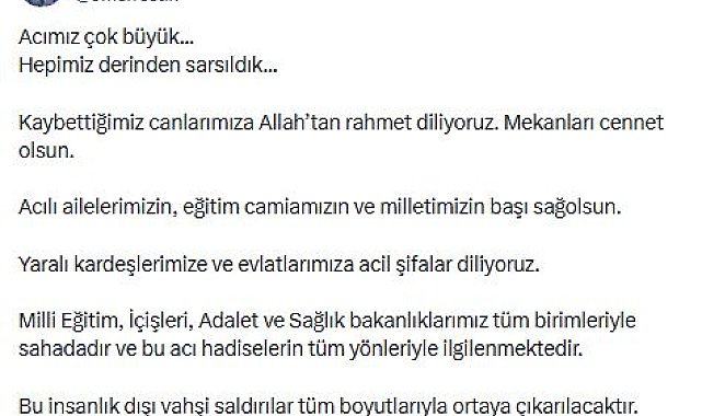 AK Parti'li Çelik: Acımız çok büyük, derinden sarsıldık