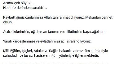 AK Parti'li Çelik: Acımız çok büyük, derinden sarsıldık
