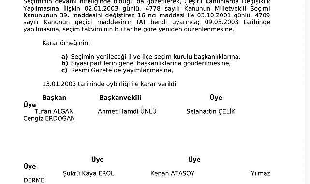AK Parti'li Yazıcı, YSK kararını paylaşarak 'Ara seçim' tartışmalarına yanıt verdi