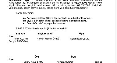 AK Parti'li Yazıcı, YSK kararını paylaşarak 'Ara seçim' tartışmalarına yanıt verdi