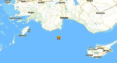 Akdeniz'de 4,2 büyüklüğünde deprem