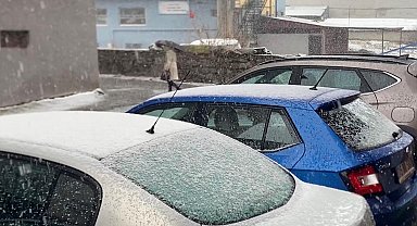 Ardahan'a nisan ayında kar yağdı