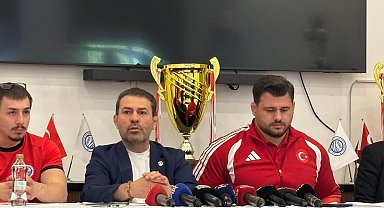 Avrupa Güreş ve Halter şampiyonalarında dereceye giren sporcular, basınla buluştu