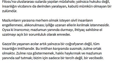 Bakan Çiftçi: Sumud Filosu'na yapılan müdahale, kabulü mümkün olmayan bir zulümdür