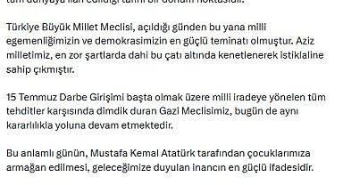 Bakan Çiftçi'den '23 Nisan' mesajı