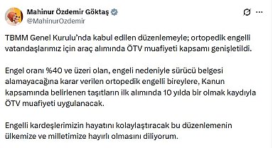 Bakan Göktaş: Araç alımında ÖTV muafiyeti kapsamı genişletildi
