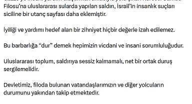 Bakan Göktaş: İsrail, insanlık suçları siciline bir utanç sayfası daha eklemiştir
