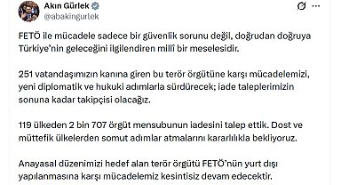 Bakan Gürlek: 2 bin 707 FETÖ mensubunun iadesini talep ettik