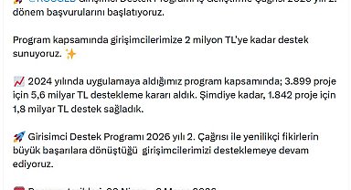Bakan Kacır: Girişimcilerimize 2 milyon TL'ye kadar destek sunuyoruz
