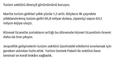 Bakan Şimşek: Döviz kazandırıcı sektörleri desteklemeye devam edeceğiz