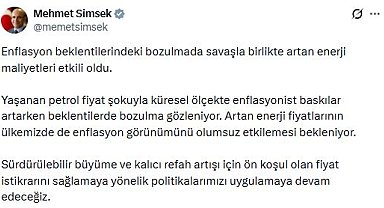 Bakan Şimşek: Fiyat istikrarını sağlamaya yönelik politikalarımıza devam edeceğiz