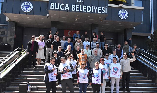 Buca Belediyesi'nde memurlar eylemde: Haber gelmezse yarın iş bırakacağız