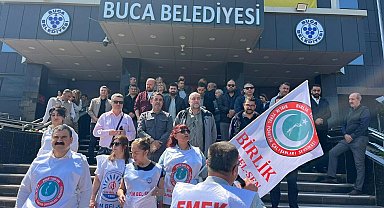 Buca Belediyesi'ndeki memurların eylemi 6'ncı gününde