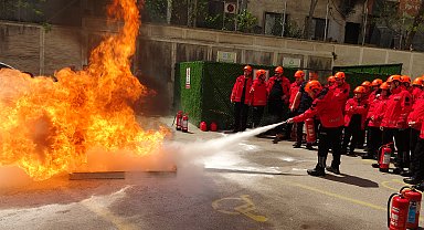Bursa Adliyesi'nde yangın tatbikatı