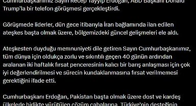 Cumhurbaşkanı Erdoğan, ABD Başkanı Trump ile telefonda görüştü