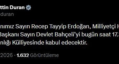 Cumhurbaşkanı Erdoğan, Bahçeli'yi kabul edecek