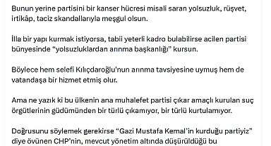 Cumhurbaşkanı Erdoğan: CHP Genel Başkanı yolsuzluk, rüşvet, irtikap, taciz skandallarıyla meşgul olsun