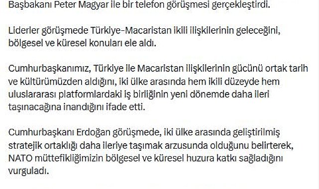 Cumhurbaşkanı Erdoğan, Macaristan'ın yeni başbakanı ile görüştü