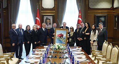 Cumhurbaşkanı Erdoğan, Türk Demokrasi Vakfı heyetini kabul etti