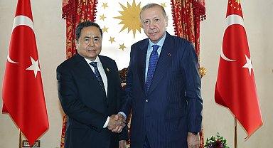 Cumhurbaşkanı Erdoğan, Vietnam Meclis Başkanı Tran Thanh Man'ı kabul etti