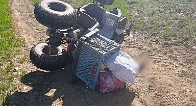 Devrilen ATV'nin altında kalan kadın hayatını kaybetti