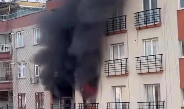 Diyarbakır'da 7 katlı apartmanda yangın; 5 kişi dumandan etkilendi