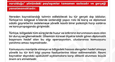 DMM: Türkiye'nin İran'a gelişmiş uçaksavar ve İHA füzeleri tedarik ettiği iddiaları asılsızdır