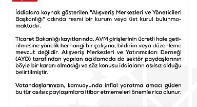 DMM'den 'AVM girişleri ücretli olacak' iddialarına ilişkin açıklama